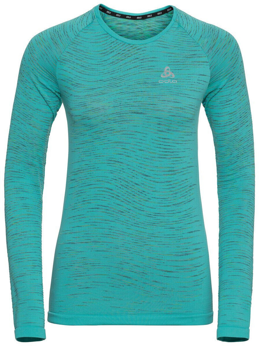 Μακρυμάνικη Μπλούζα Τρεξίματος Odlo Blackcomb Ceramicool T-Shirt Jaded/Space Dye S Μακρυμάνικη Μπλούζα Τρεξίματος