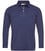 Pikétröja Kjus Soren Solid Long Sleeve Mens Polo Shirt Atlanta Blue 50