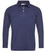 Риза за поло Kjus Men Soren Polo Solid L/S Atlanta Blue 52