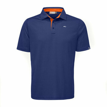 Poloshirt Kjus Men Silas Polo S/S Front Logo Atl.Blue K Orange 52 - 1