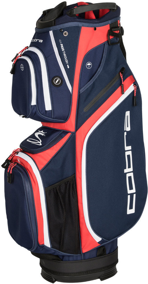 Чантa за голф Cobra Golf King Ultradry Red/Bright White Cart Bag