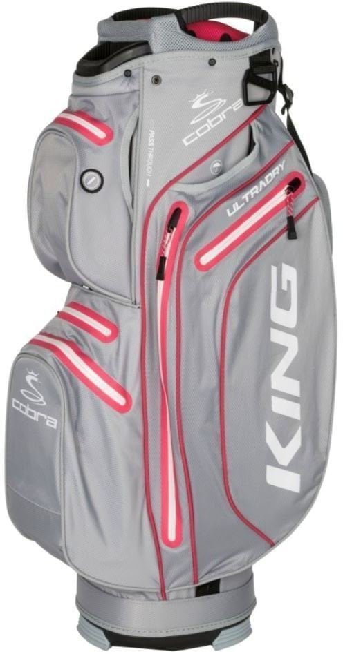 Чантa за голф Cobra Golf King Ultradry Quarry/Raspberry Cart Bag