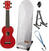 Soprano ukulele Mahalo MR1-RD SET Soprano ukulele Rdeča