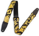 Levy's Nita Strauss Artist Signature Black & Gold Baroque Correa de guitarra textil (Como nuevo)