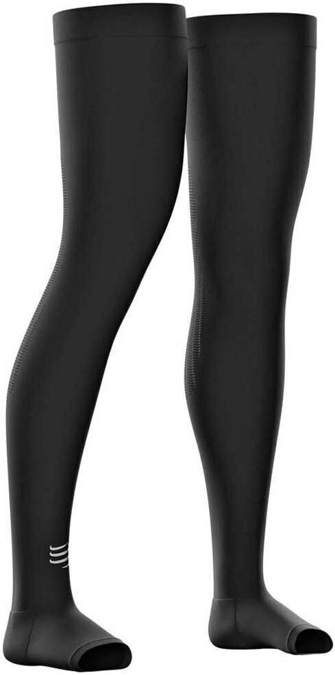 Calentadores de piernas para correr Compressport Total Full Leg Black T1 Calentadores de piernas para correr