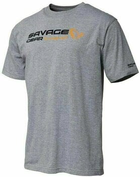 T-shirt Savage Gear T-shirt Signature Logo T-Shirt Grey Melange L - 1