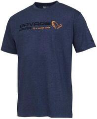 Angelshirt Savage Gear Signature Logo T-Shirt Blue Melange