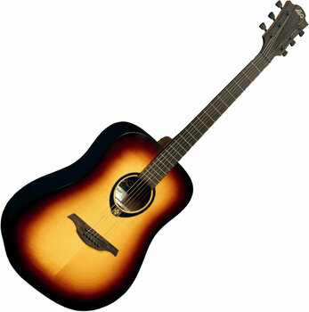 Akoestische gitaar LAG Tramontane T70D Brown Burst - 1