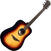 Akoestische gitaar LAG Tramontane T70D Brown Burst