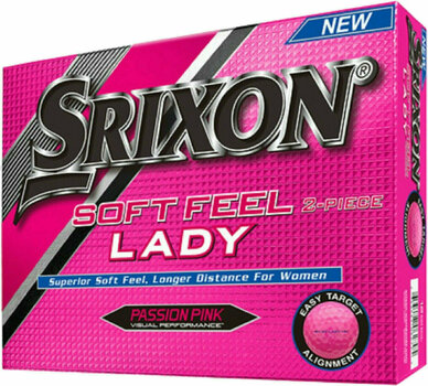 Golfbolde Srixon Soft Feel 5 Lady Passion Pink - 1