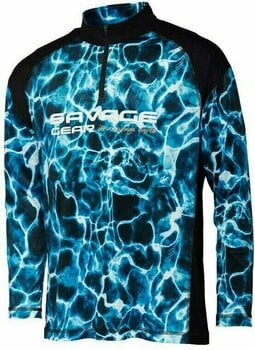 T-Shirt Savage Gear T-Shirt Marine UV Long Sleeve Tee Sea Blue XL - 1