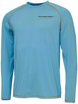 T-paita Savage Gear T-paita Aqua UV Long Sleeve Tee Bonnie Blue M - 1