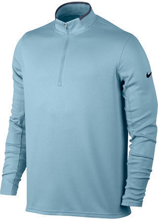 Polo majice Nike DriFit HZip LS Mens Top Ocean Bliss/Thunder Blue/Silver L