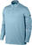 Polo Shirt Nike Dri-Fit Half Zip Long Sleeve Mens Top Ocean Bliss/Thunder Blue/Flat Silver L
