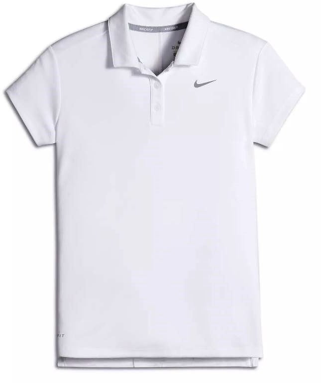 Camisa pólo Nike Dry Sleeveless Womens Polo Shirt White/Flat Silver L