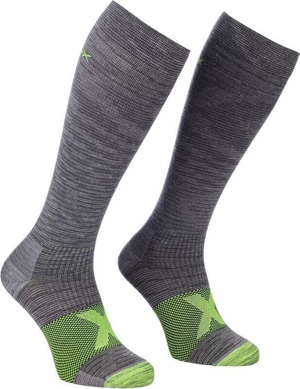 Ponožky Ortovox Tour Compression Long M Grey Blend 42-44 Ponožky