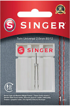 Βελόνα για ραπτομηχανή Singer 2 mm 1x80 Διπλή βελόνα ραψίματος - 1