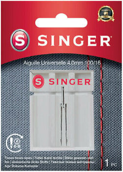 Βελόνα για ραπτομηχανή Singer 4 mm 1x100 Διπλή βελόνα ραψίματος - 1