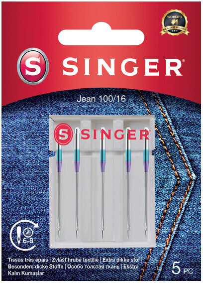 Agujas para Máquinas de Coser Singer 5x100 Single Sewing Needle Agujas para Máquinas de Coser