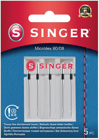 Agujas para Máquinas de Coser Singer 5x60 Single Sewing Needle Agujas para Máquinas de Coser