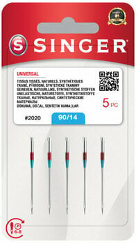 Needles for Sewing Machines Singer 2020 - 90/14 - 5x Single Sewing Needle - 1