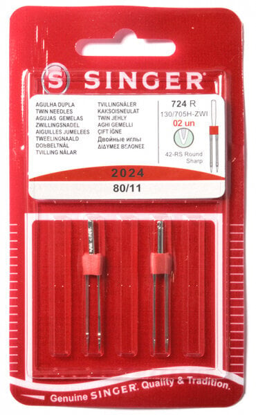 Needles for Sewing Machines Singer 2024/80 Double Sewing Needle