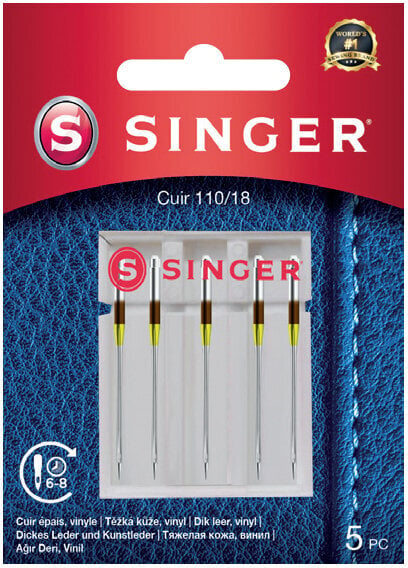 Agujas para Máquinas de Coser Singer 5x110 Single Sewing Needle Agujas para Máquinas de Coser