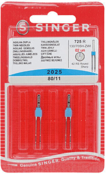 Needles for Sewing Machines Singer 2025/80 Double Sewing Needle