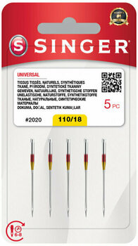 Needles for Sewing Machines Singer 2020 - 110/18 - 5x Single Sewing Needle - 1
