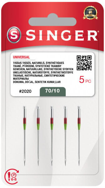 Needles for Sewing Machines Singer 70/10 - 5x Single Sewing Needle