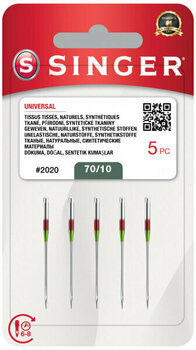 Needles for Sewing Machines Singer 70/10 - 5x Single Sewing Needle - 1