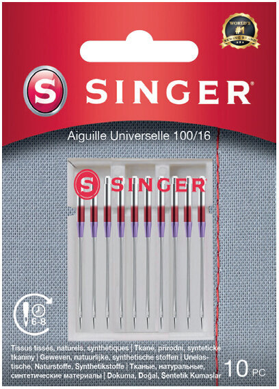 Agulhas para máquinas de costura Singer 10x100 Single Sewing Needle