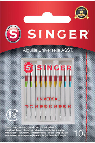 Agulhas para máquinas de costura Singer 10x70-90 Single Sewing Needle