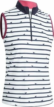 Polo majica Callaway Birdie Stripe Print Sleeveless Peacoat XS - 1