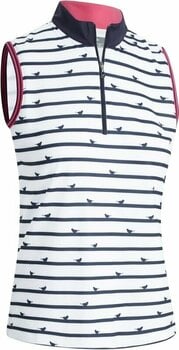 Camiseta polo Callaway Birdie Stripe Print Sleeveless Peacoat S - 1