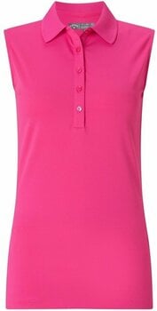 Camiseta polo Callaway Sleeveless Micro Hex Polo Pink Yarrow XXL Womens - 1