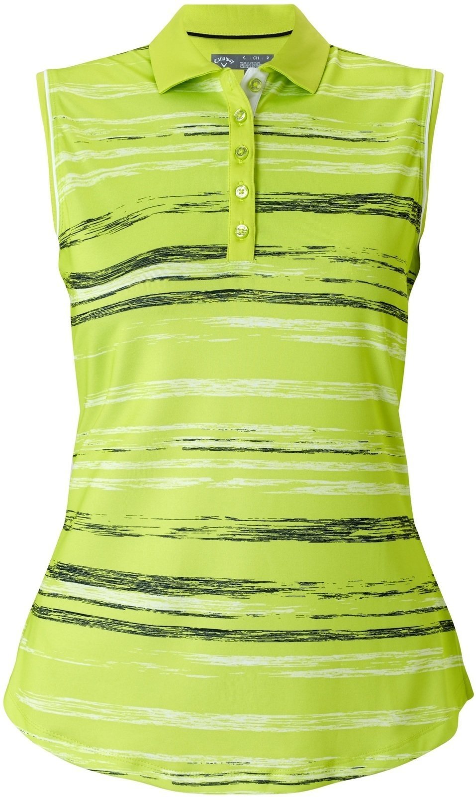 Camisa pólo Callaway Space Dyed Stripe Polo Sharp Green L Womens