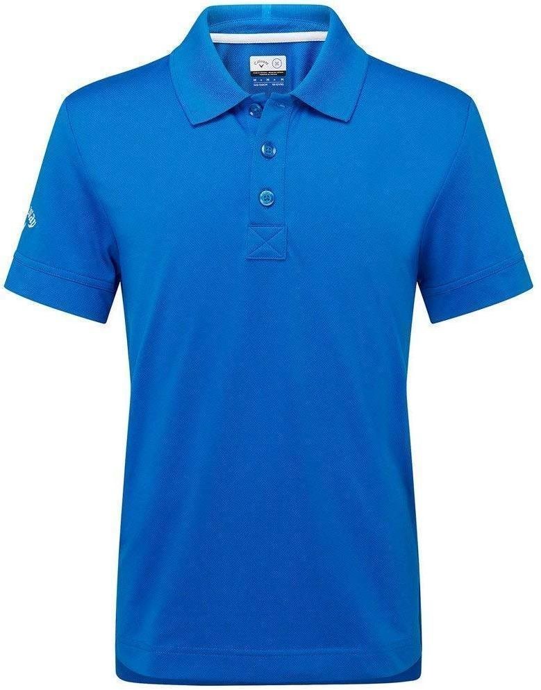 Camiseta polo Callaway Youth Solid II Junior Polo Shirt Electric Blue Lemonade L