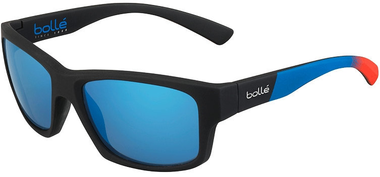 Okulary sportowe Bollé Holman Rubber Black Bahamas Polarized Offshore Blue oleo AR