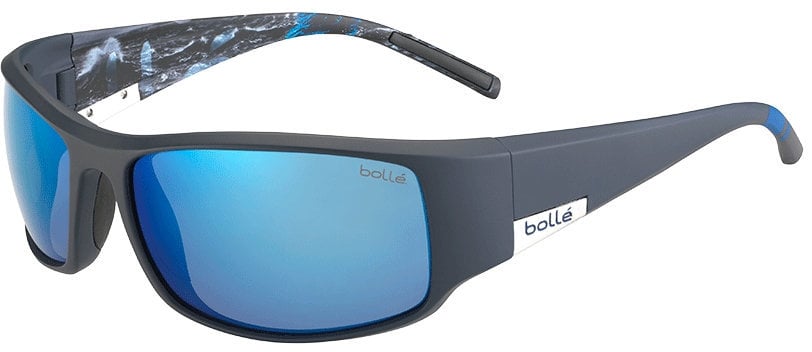 Sonnenbrille fürs Segeln Bollé King Matte Blue Sea/Polarized Offshore Blue Oleo AR