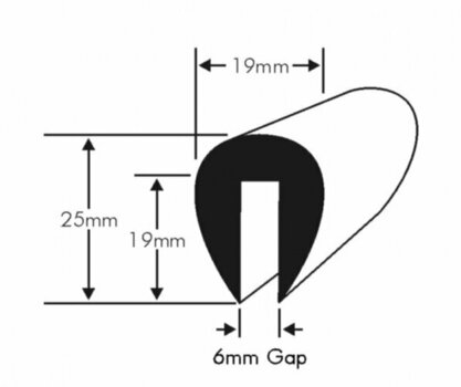 Profili per parabordi Wilks Dek-King Profilo 40 - PVC morbido - 15m - bianco - 1