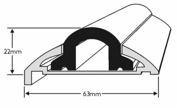 Boat Fender Profile Wilks Dek-King Aluminium Profile 606 - Base - 1