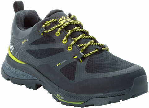 Chaussures outdoor hommes Jack Wolfskin Force Striker Texapore Low Black/Lime 44 Chaussures outdoor hommes - 1
