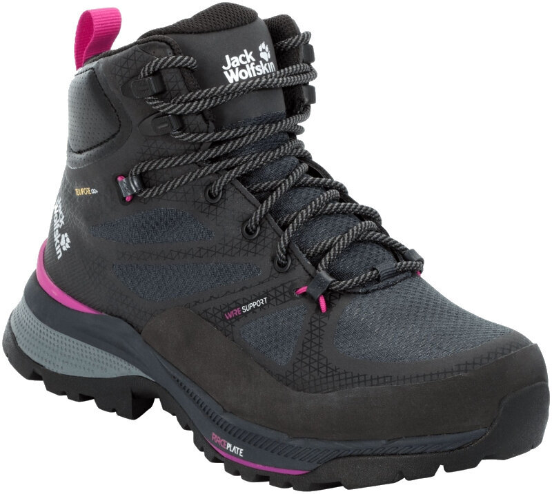 Аутдор обувки > Дамски обувки Jack Wolfskin Дамски обувки за трекинг Force Striker Texapore W Phantom/Pink 37