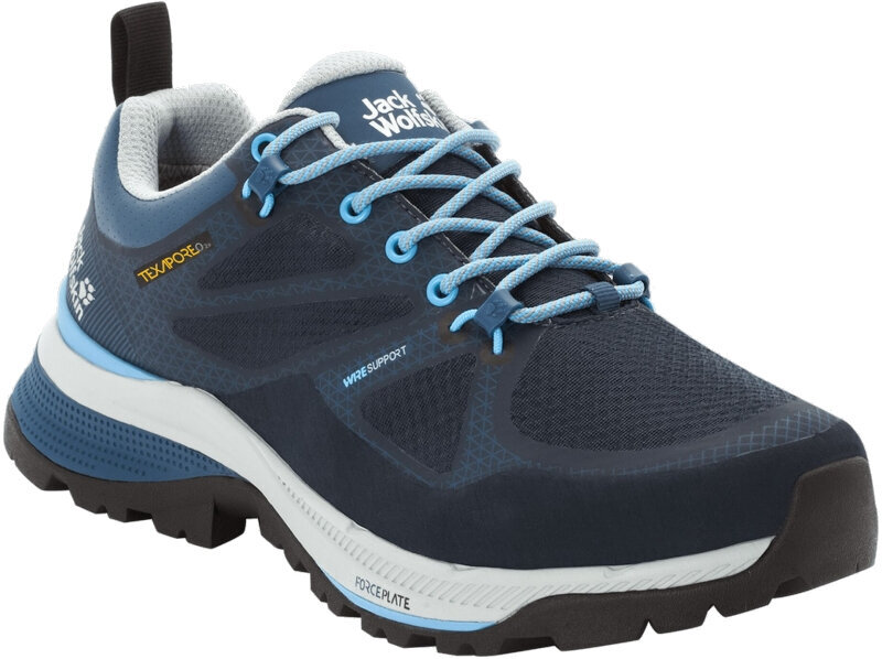 Аутдор обувки > Дамски обувки Jack Wolfskin Дамски обувки за трекинг Force Striker Texapore Low W Dark Blue/Light Blue 40,5