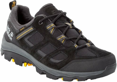 Mens Outdoor Shoes Jack Wolfskin Vojo 3 Texapore Low Black/Burly Yellow XT 44 Mens Outdoor Shoes - 1