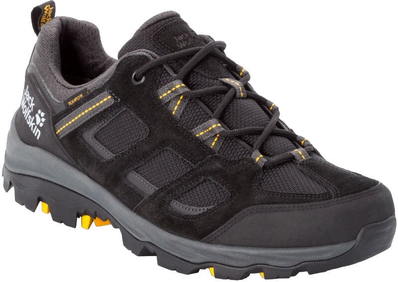Moške outdoor cipele Jack Wolfskin Vojo 3 Texapore Low Black/Burly Yellow XT 44,5 Moške outdoor cipele