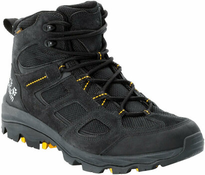 Mens Outdoor Shoes Jack Wolfskin Vojo 3 Texapore Black/Burly Yellow XT 45 Mens Outdoor Shoes - 1