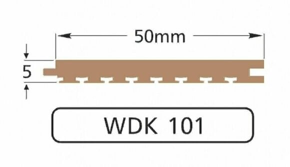 PVC Teak Wilks Dek-King WDK 101-10 50mm x 10m - 1