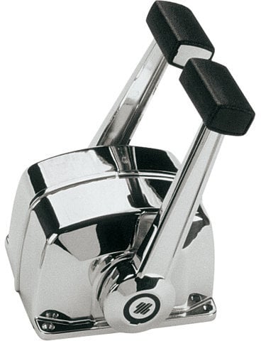 Boat Engine Control Ultraflex B78 Twin lever control for two engines chrome plated with trim